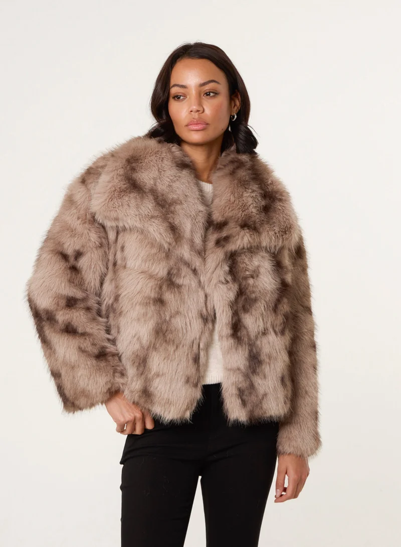 Blue Vanilla Faux Fur Coat
